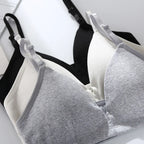 Seamless Cotton Push Up Bra – Wireless V-Neck Comfort Lingerie for Women