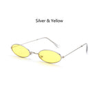 Retro Small Oval Sunglasses – UV400 Gradient Mirror Shades for Festival Wear