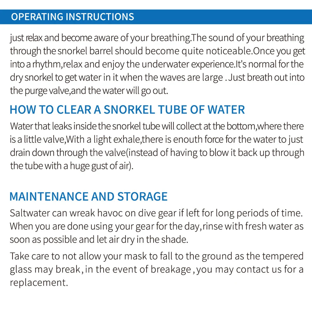 Tempered Glass Scuba Mask Set – Panoramic Snorkeling Gear for Adults