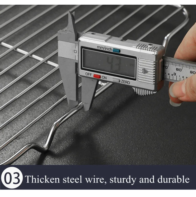 Stainless Steel Cooling Rack – Non-Stick Mesh Tray for Baking and BBQ