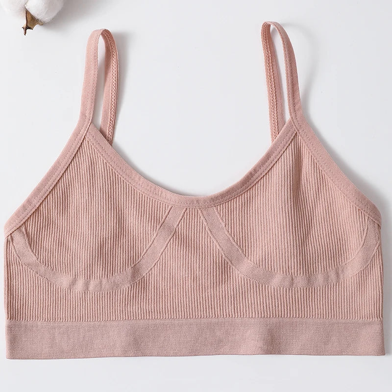 Seamless Push Up Bra – Soft Low Back Crop Top for Everyday Comfort
