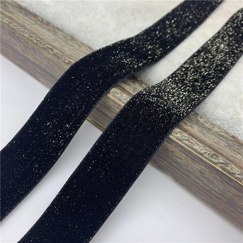 Gold Wire Velvet Ribbon – Decorative Trim for Wedding Gift Wrapping and DIY Bows