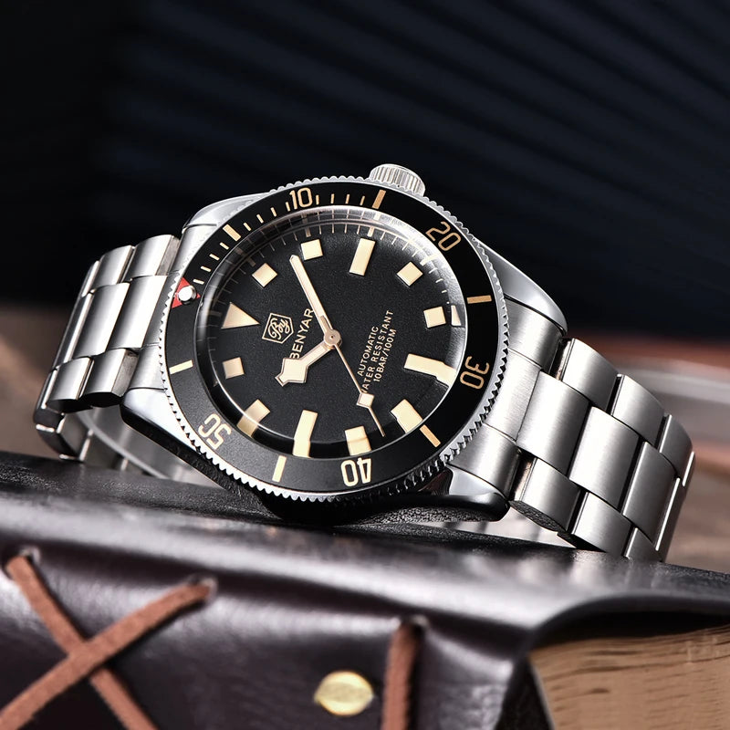 Automatic Mechanical Wristwatch – Stainless Steel for Business Men