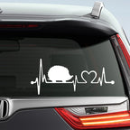 Hedgehog Heartbeat Vinyl Decal – Waterproof Sticker for Cars and Laptops