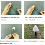 Mushroom Solar String Lights – LED Fairy Garden Decor for Outdoor Landscapes
