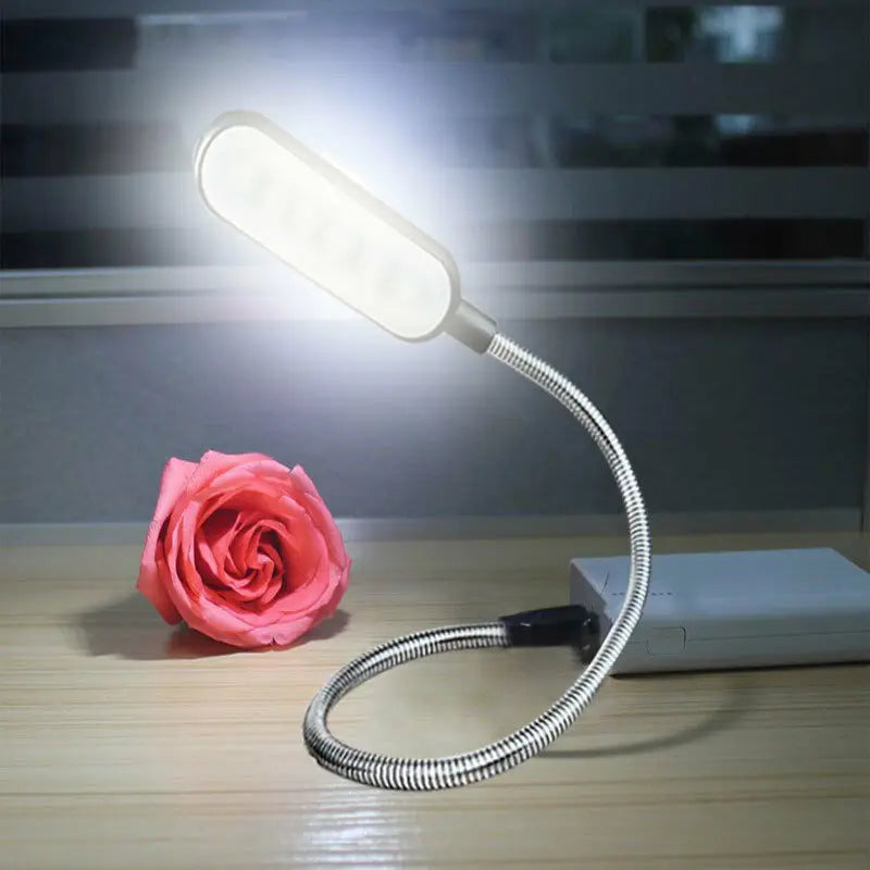 Portable 4 LED Book Lamp – USB Rechargeable Light for Reading and Travel