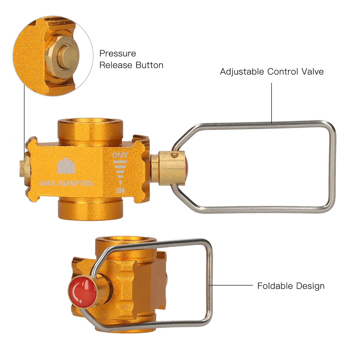 Gas Tank Conversion Adapter – Refill Valve for Camping Hiking and Fishing