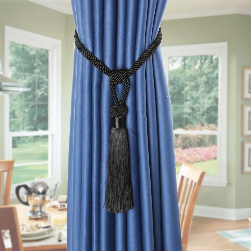 Decorative Tassel Curtain Tiebacks – Elegant Holdbacks for Home Drapery