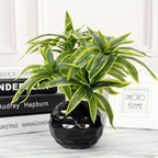 Artificial Palm Bamboo Branch – 36cm Tropical Potted Plant for Home Decor