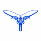 Lace G-String Thong – Pearl Back Bow Details for Sexy Lingerie