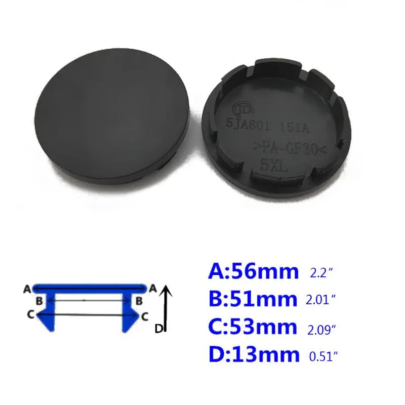 56mm Wheel Center Hub Caps – ABS Universal Rim Covers for Car Decorations