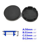 56mm Wheel Center Hub Caps – ABS Universal Rim Covers for Car Decorations