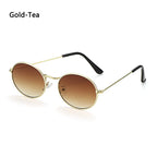 Retro Small Oval Sunglasses – UV400 Gradient Mirror Shades for Festival Wear