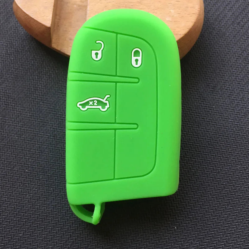 Silicone Car Key Case – Protective Fob Cover for Jeep and Chrysler Vehicles