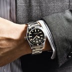 Automatic Mechanical Wristwatch – Stainless Steel for Business Men