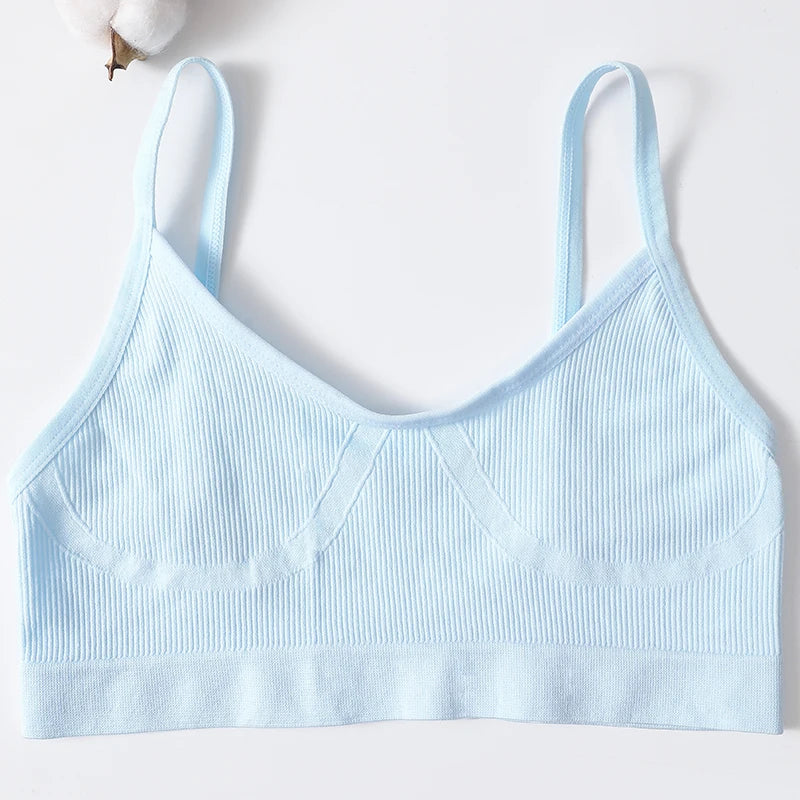 Seamless Push Up Bra – Soft Low Back Crop Top for Everyday Comfort