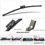 Front Windshield Wiper Blades – 24" and 20" Set for Audi A4 A5 A6 A7 Q3 Q5