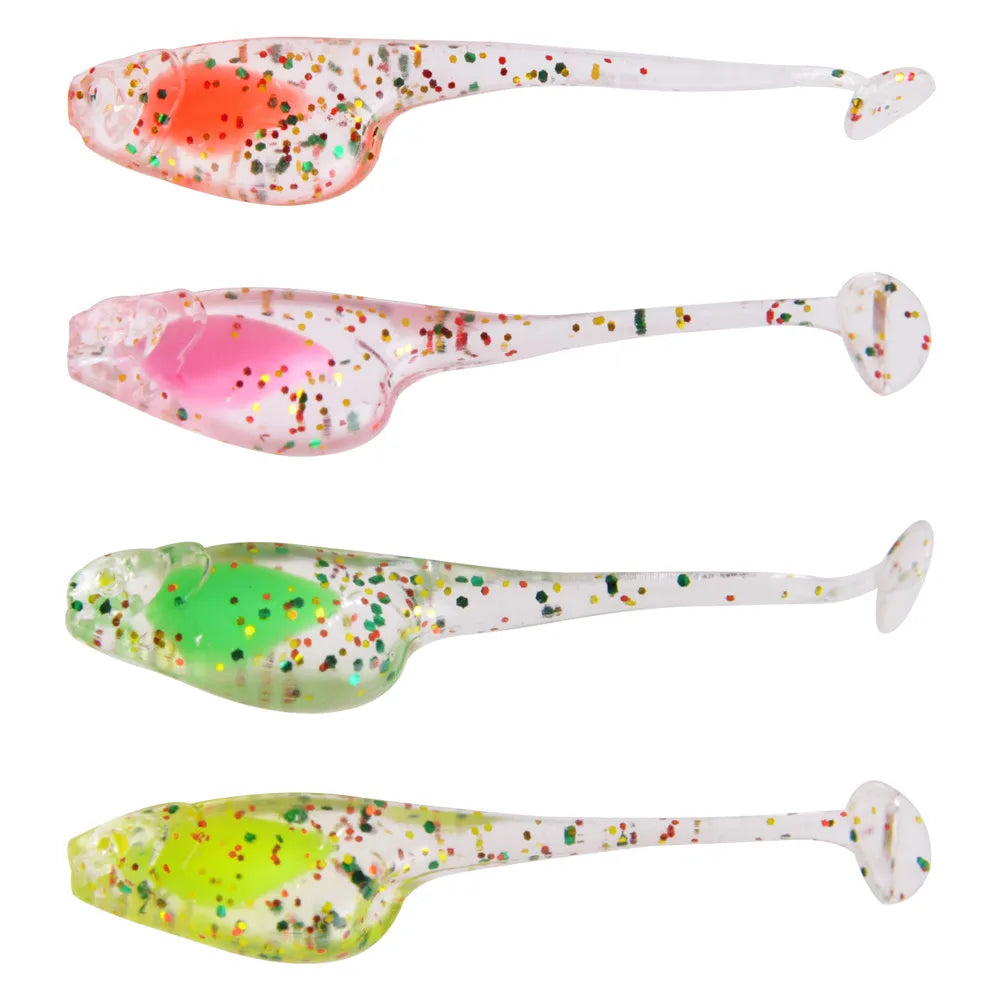 Luminous Silicone Fishing Lures – 5cm Floating Swimbaits for Trout Fishing