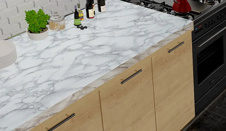 Black Wood Grain PVC Wallpaper – Self-Adhesive Film for Kitchen Cabinets