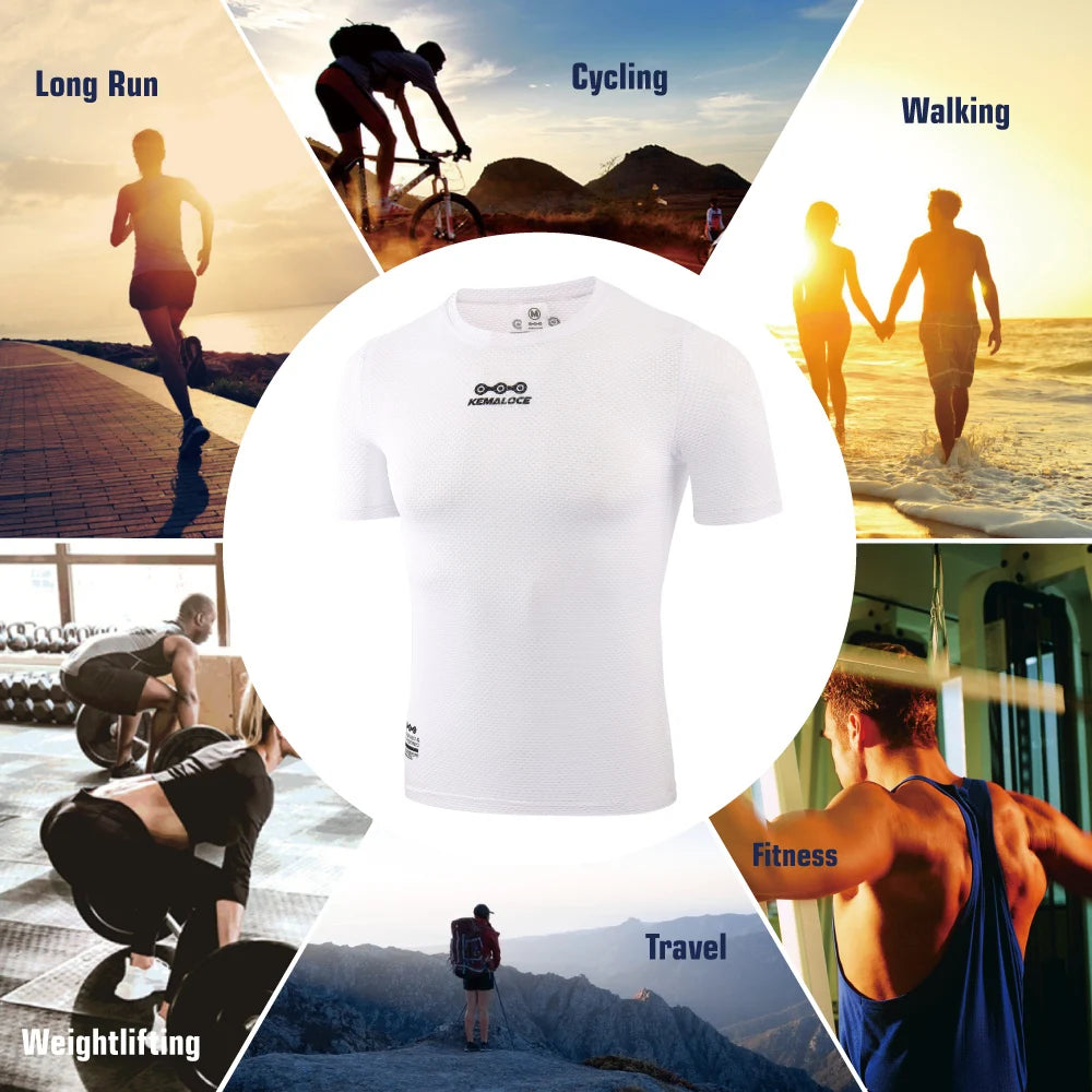 Breathable Mesh Cycling Base Layer – Short Sleeve Undershirt for MTB Biking
