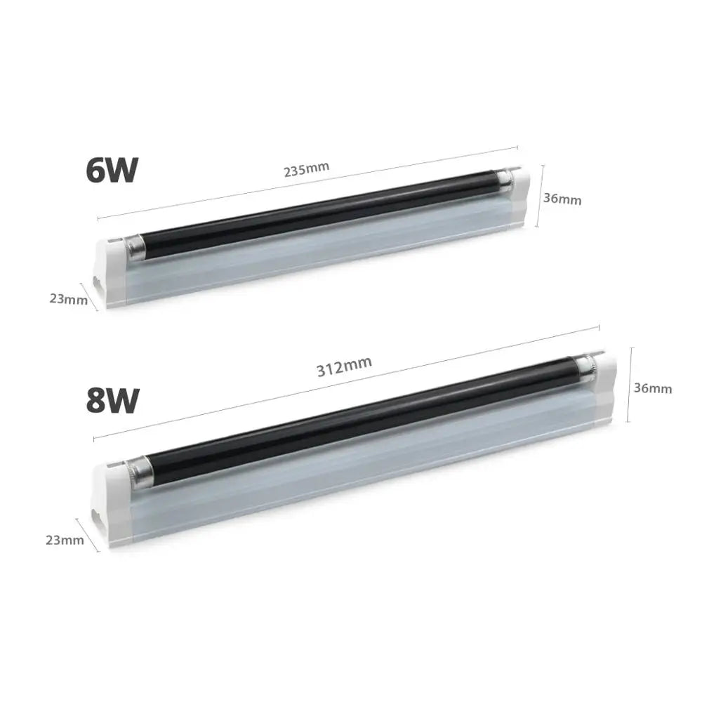 T5 UV Blacklight Tube – 8W 365nm Ultraviolet Lamp for Money Detection and Decor