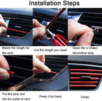 Car Air Vent Trim Strips – U Style Interior Decoration for Auto Dashboard