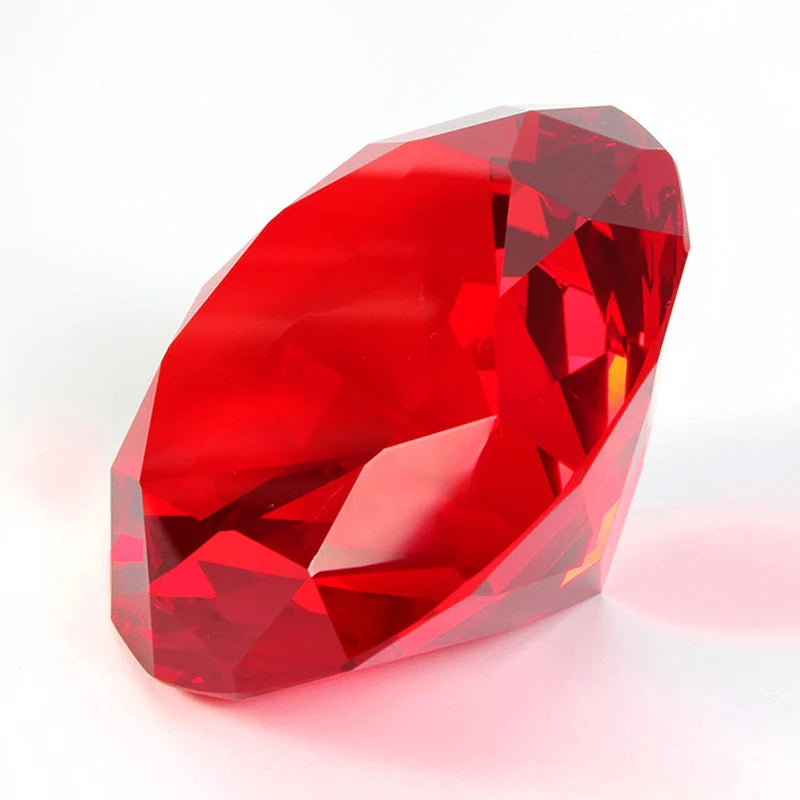 Clear Crystal Diamond Ornament – Glass Home Decor for Wedding and Gifts