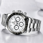 BENYAR Stainless Steel Chronograph Watch – Luxury Quartz for Men