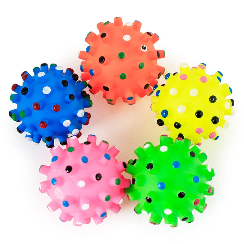 6cm Rubber Squeaky Ball – Durable Chew Toy for Small Dogs and Puppies