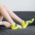Avocado Cotton Boat Socks – Funny Fruit Pattern for Men and Women