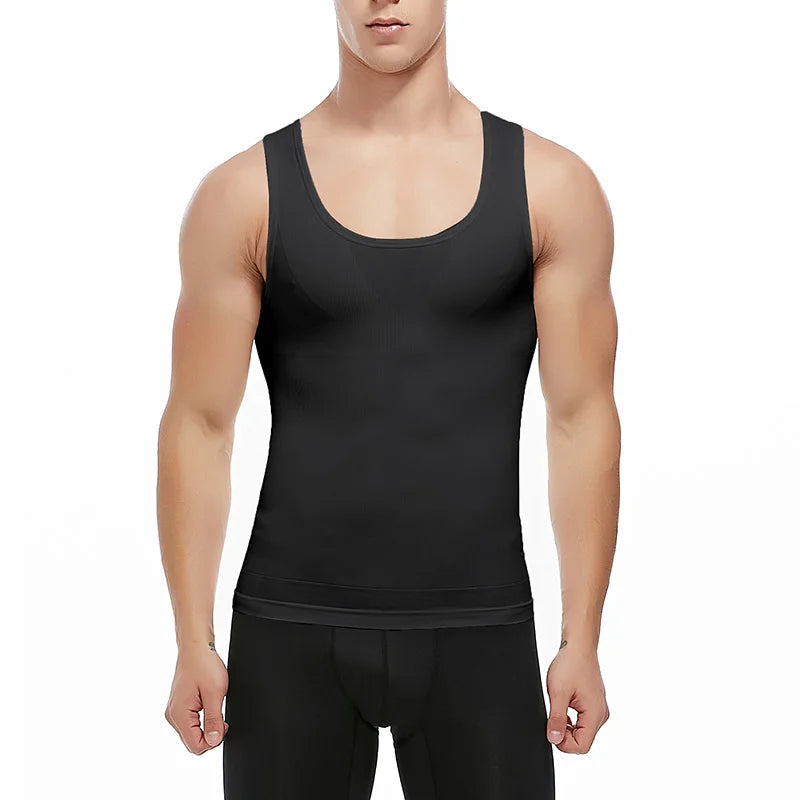 Compression Tank Top – Abdomen Slimming Body Shaper for Gynecomastia Support
