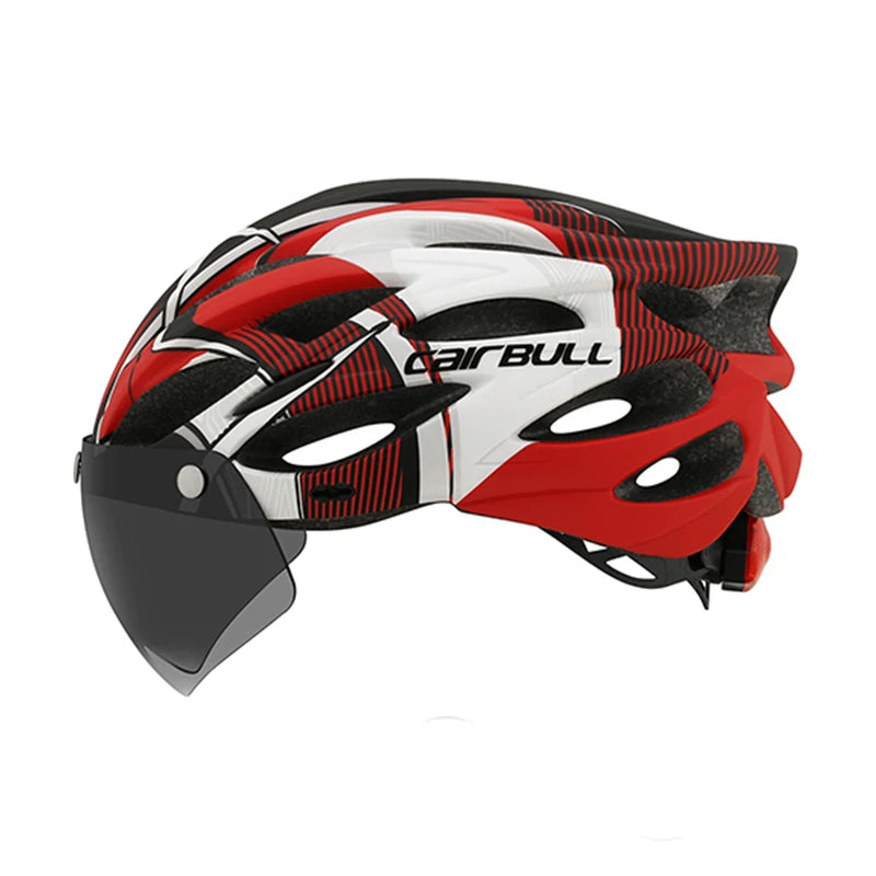 Adjustable Cycling Helmet – LED Light Visor for Road and Mountain Bike