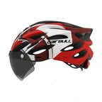Adjustable Cycling Helmet – LED Light Visor for Road and Mountain Bike