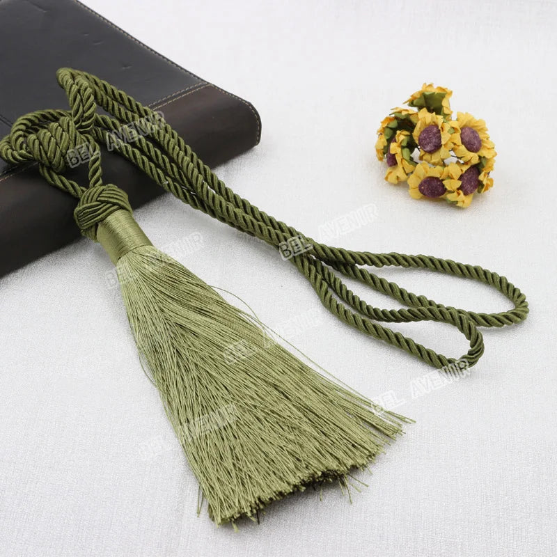 Decorative Tassel Curtain Tiebacks – Elegant Holdbacks for Home Drapery