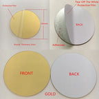 Round Acrylic Mirror Wall Stickers – 100mm Decorative Adhesive Home Decor