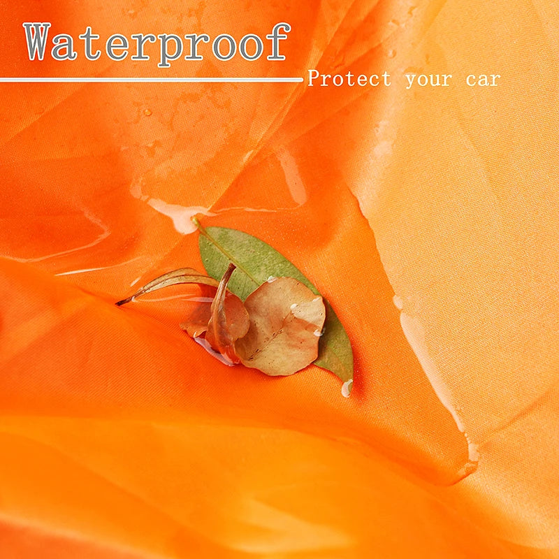 Universal Orange Car Cover – Waterproof UV Protection for Outdoor Storage