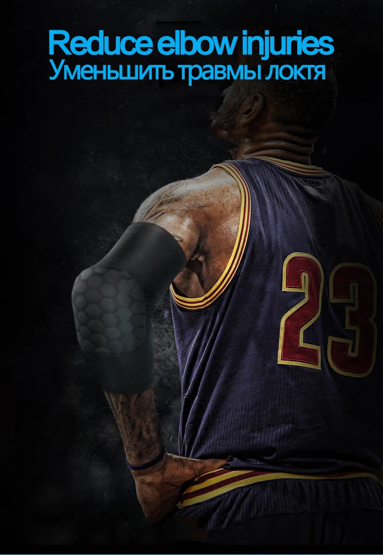 Honeycomb Compression Elbow Pads – Protective Arm Sleeves for Basketball