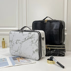 Large PU Leather Makeup Case – Professional Storage for Travel and Cosmetics