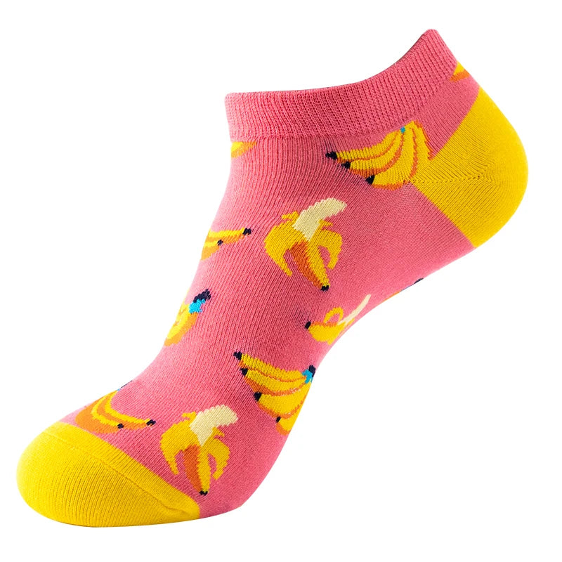 Avocado Cotton Boat Socks – Funny Fruit Pattern for Men and Women