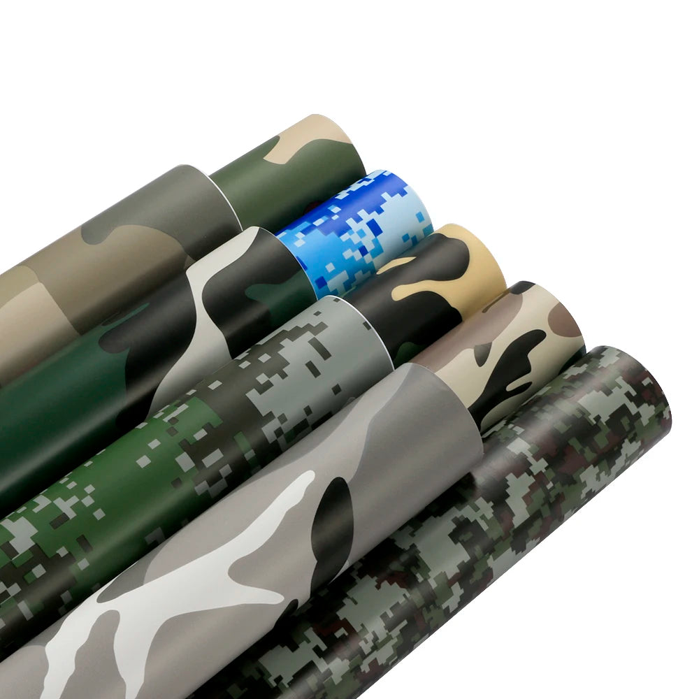 Digital Woodland Camo Vinyl Film – 100cm Adhesive Wrap for Car Styling