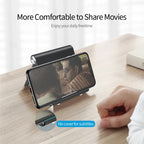 Adjustable Desk Phone Stand – Portable Aluminum Holder for Smartphones