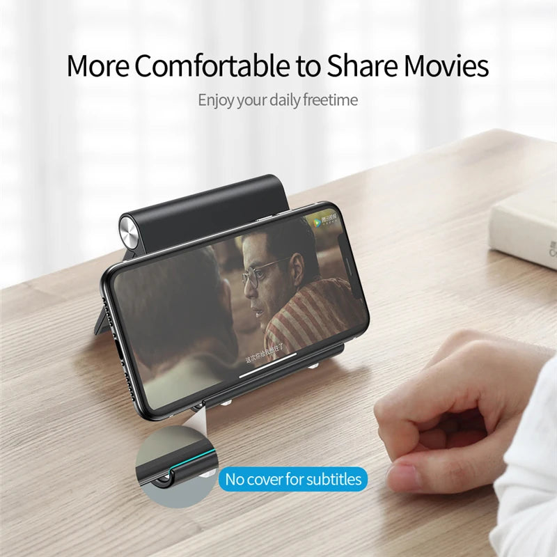 Adjustable Desk Phone Stand – Portable Aluminum Holder for Smartphones