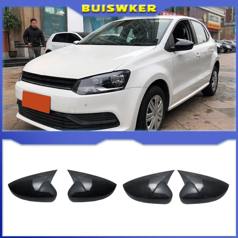 ABS Rearview Mirror Covers – OX Horn Style Trim for Volkswagen Polo MK5