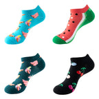 Avocado Cotton Boat Socks – Funny Fruit Pattern for Men and Women