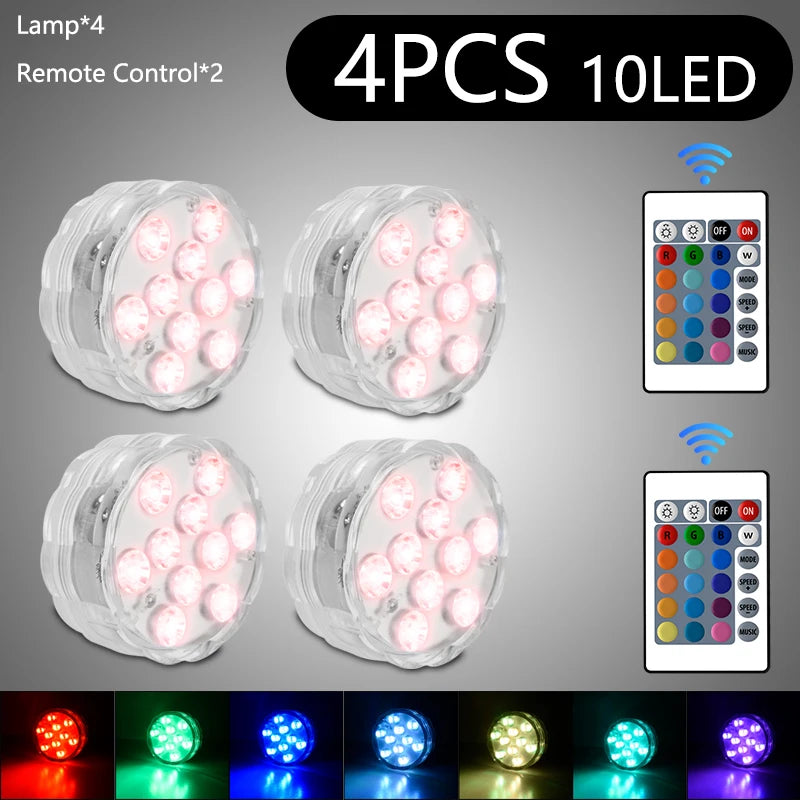 RGB Underwater LED Light – Remote Controlled Lamp for Swimming Pools and Aquariums