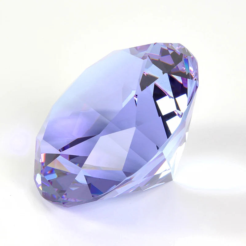 Clear Crystal Diamond Ornament – Glass Home Decor for Wedding and Gifts