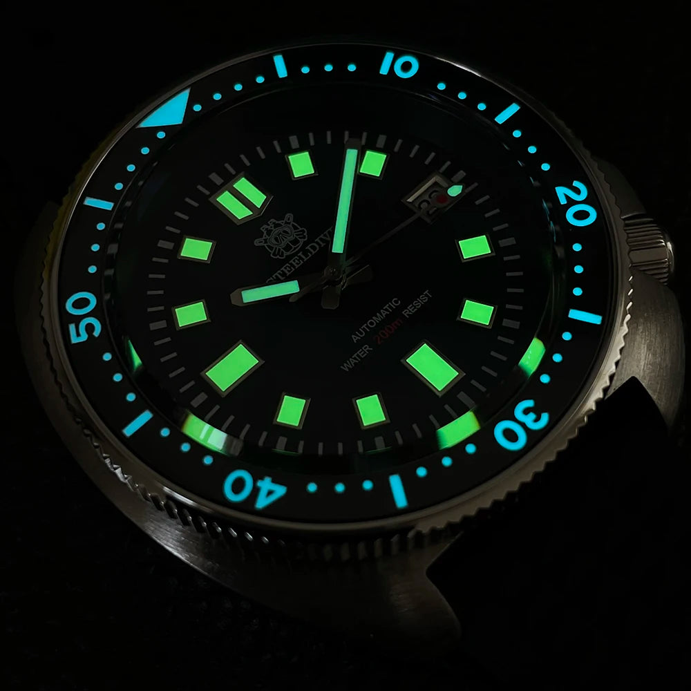Steeldive NH35 Automatic Dive Watch – 200M Waterproof Turtle for Scuba Diving