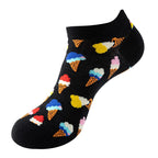 Avocado Cotton Boat Socks – Funny Fruit Pattern for Men and Women