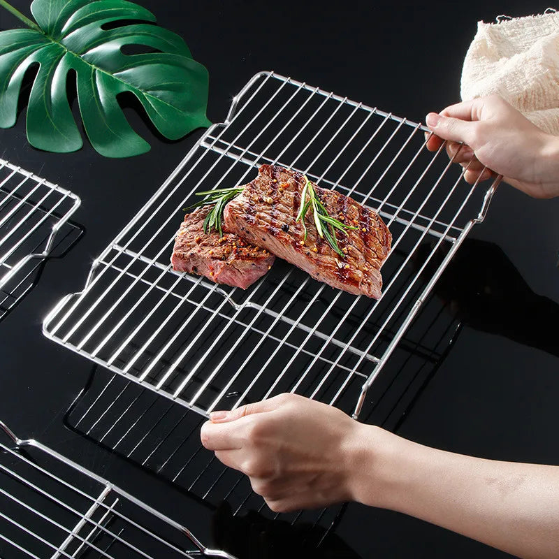 Stainless Steel Cooling Rack – Non-Stick Mesh Tray for Baking and BBQ