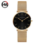 Rose Gold Stainless Steel Watch – Japan Quartz Waterproof for Ladies